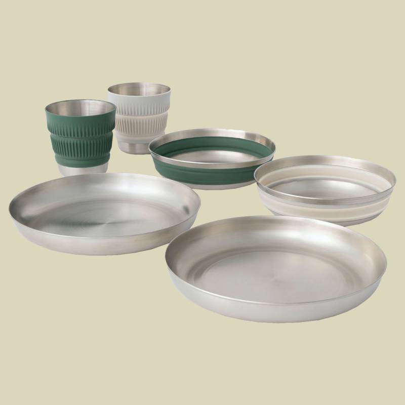 Detour Stainless Steel Collapsible Dinnerware Set - 2P 6 piece von Sea to Summit