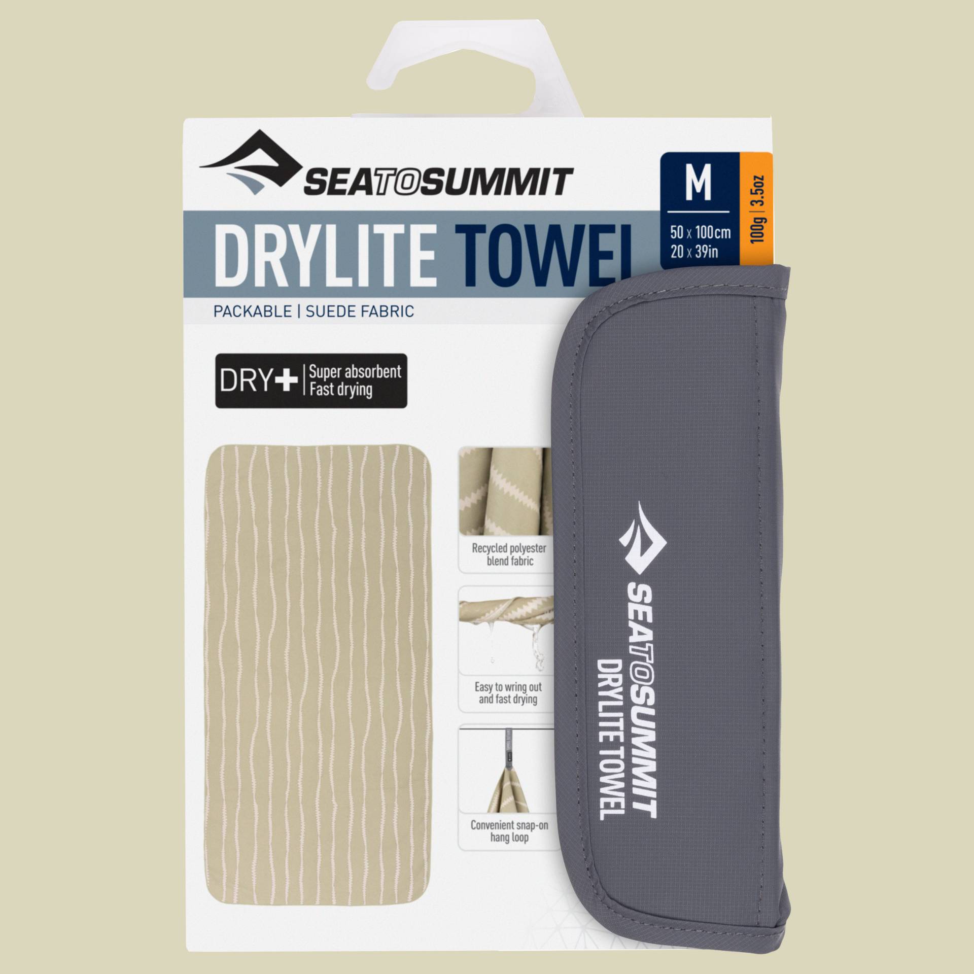 Drylite Towel beige M - desert wind von Sea to Summit