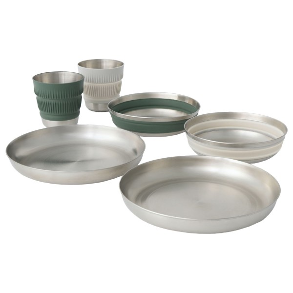 Sea to Summit - Detour Stainless Steel Collapsible Dinnerware Set - Geschirr-Set Gr 2 Person - 6 Pieces von Sea to Summit