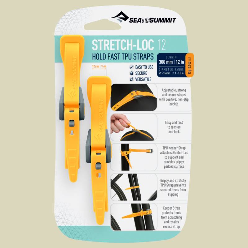Stretch-Loc 12 (2er Pack) Breite 12 mm Farbe yellow von Sea to Summit
