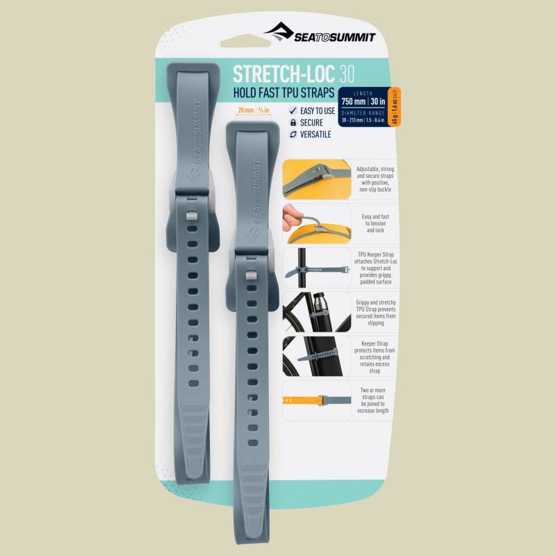 Stretch-Loc 30 (2er Pack) Breite 20 mm Farbe grau von Sea to Summit