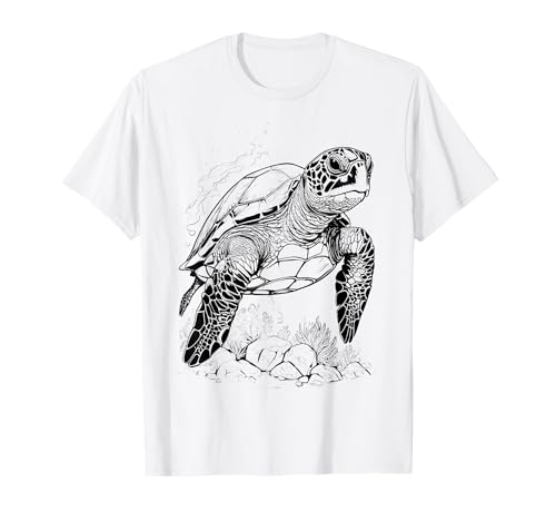 Meeresschildkröte, Strandliebhaber, Ozean, Tier-Grafik, Neuheit für Damen T-Shirt von Sea turtle ocean