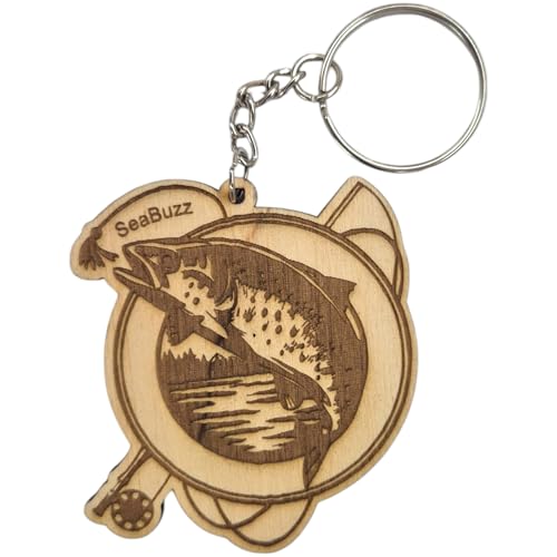 SeaBuzz Fisch Schlüsselanhänger N2 Fisch Anhänger - Schlüsselring für Schlüssel - Fische Glücksbringer - Angler Geschenke für Männer - Schlüsselorganizer - Lucky Charms Keychain - Fishing Accessories von SeaBuzz