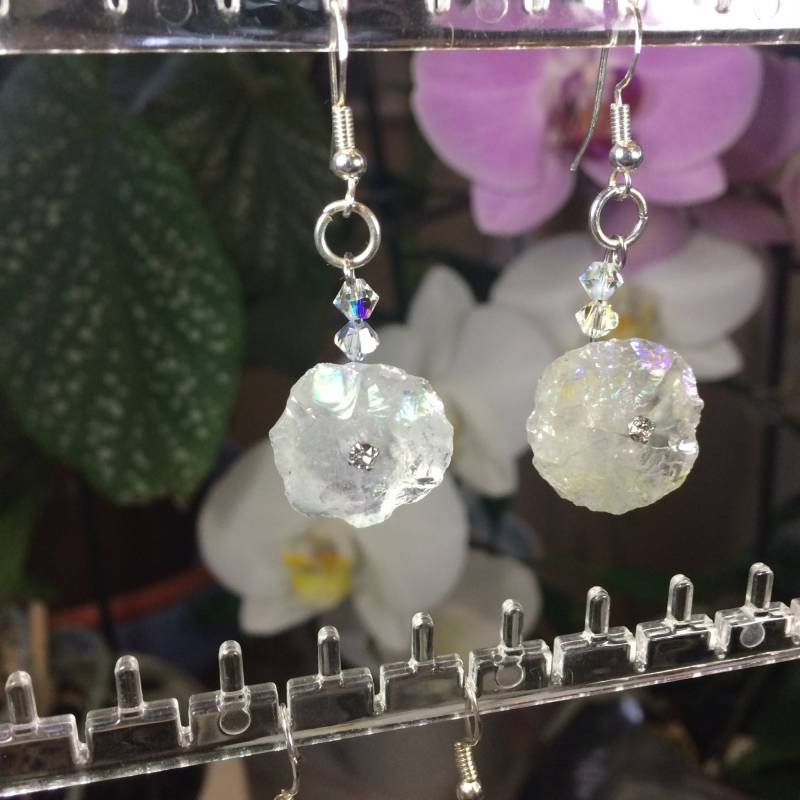 Mystic Quartz Sterling Silber Ohrringe Mit Swarovski Kristallen Mystic Quartz Sterling Silber Ohrringe Mit Swarovski Kristallen von SeaGemJewellery
