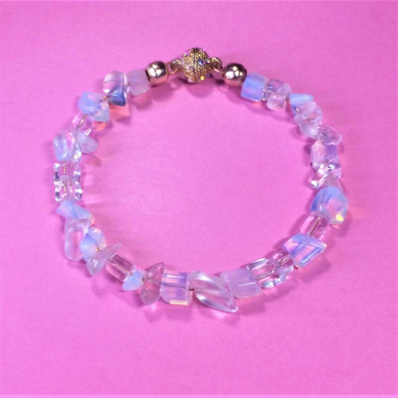 Opal Opalith Armband Mit Rundem Magnetverschluss von SeaGemJewellery