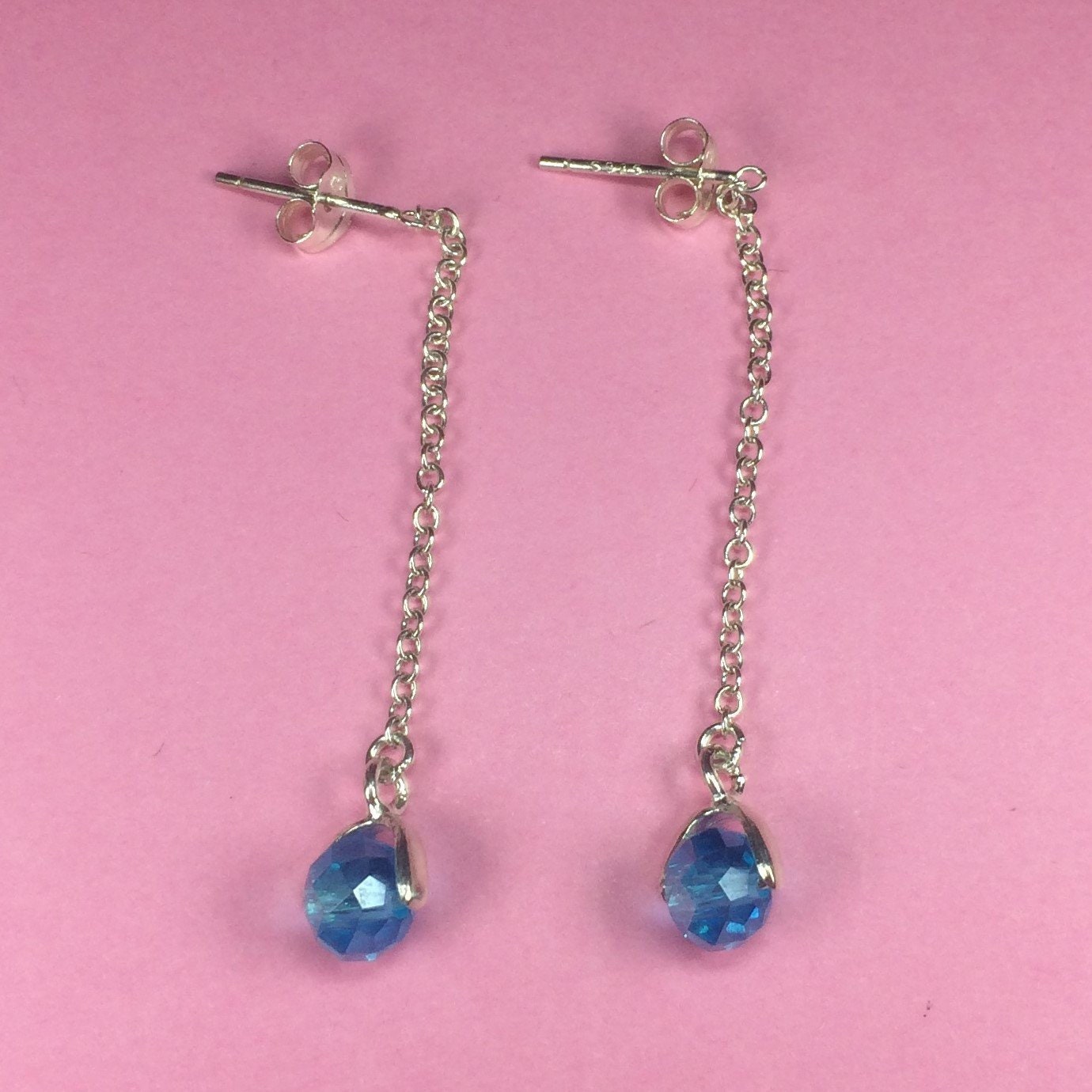 Tropfen Kette Sterling Silber Ohrringe Mit Swarovski Amethyst Oder Türkis Kristall Perle Dekoration Tropfen Kette Sterling Silber Ohrringe Mit Swarovski Amethyst Oder Türkis Kristall Perle Dekoration von SeaGemJewellery