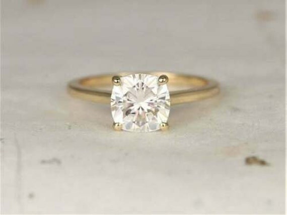 1 Ct Geschnittener Diamant Ehering, Wunderschöner Solitär Jubiläumsring, 14K Weißgold Finish, Simulierter Diamantring von SeaOfJewelsStore