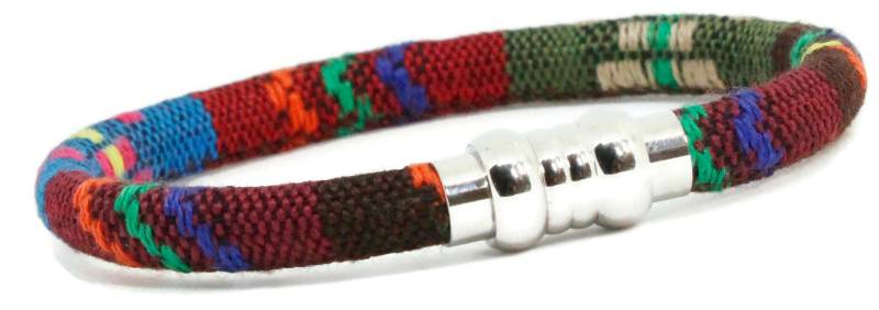 Braun/Blau Gewebtes Baumwolle Armband Oder Fußkette | Vegan Unisex Schmuck von SeaRanchJewelry