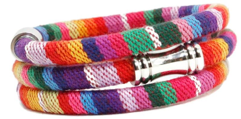 Herren Größe Regenbogen Baumwollarmband | Vegan Pride Armband Lgbtq+ Unisex Boho Schmuck von SeaRanchJewelry