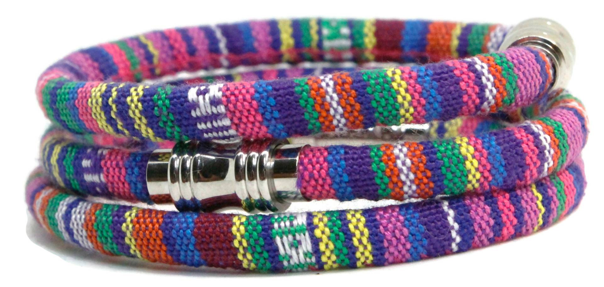 Rosa/Lila Gewebtes Baumwollarmband Oder Fußkettchen | Unisex Vegan Schmuck von SeaRanchJewelry