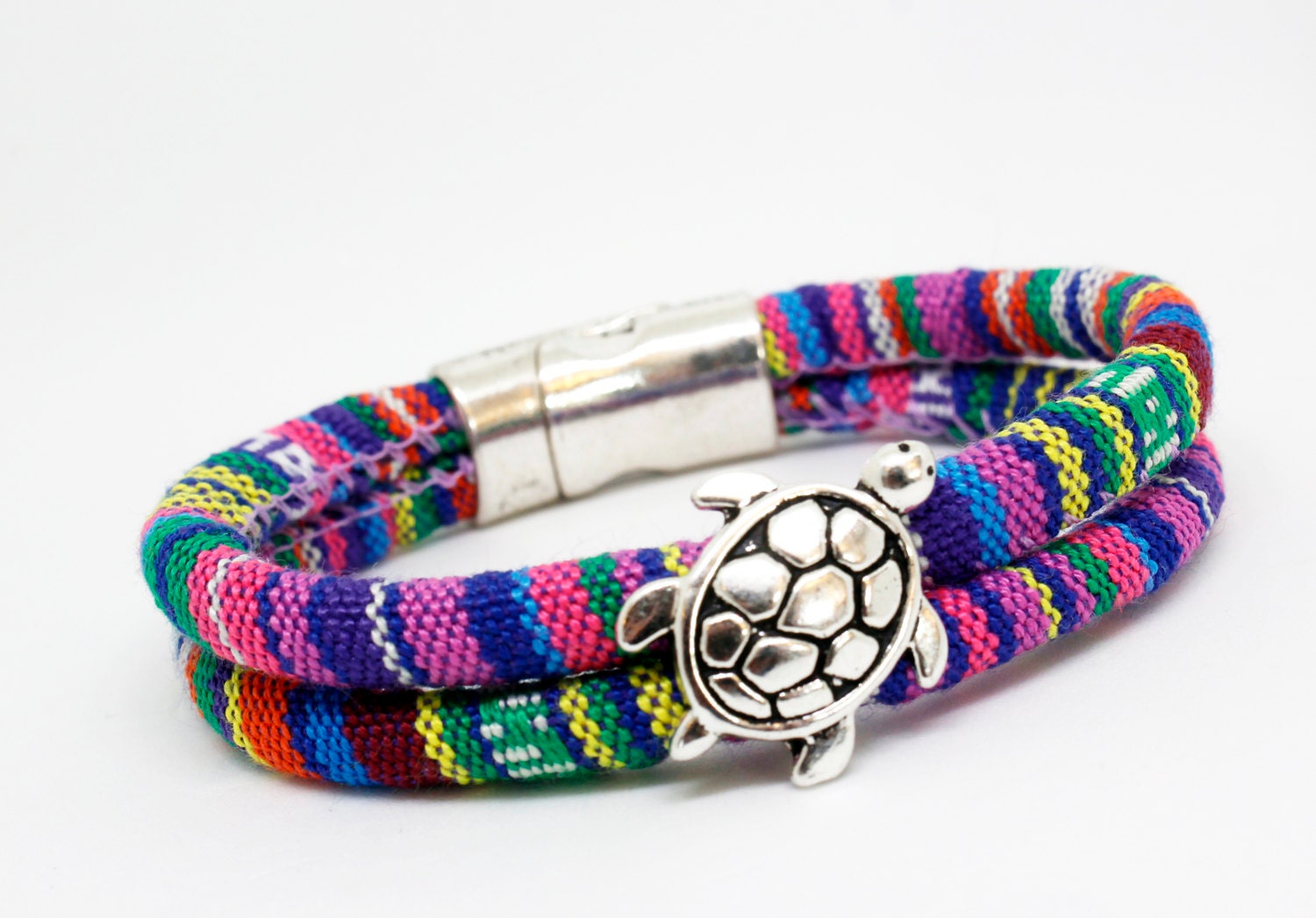 Sea Turtle Armband Aus Gewebter Baumwolle | Schildkröte-strand-Ozean-Armband Unisex Schmuck Wählen Sie Ihre Farbe Vegan von SeaRanchJewelry