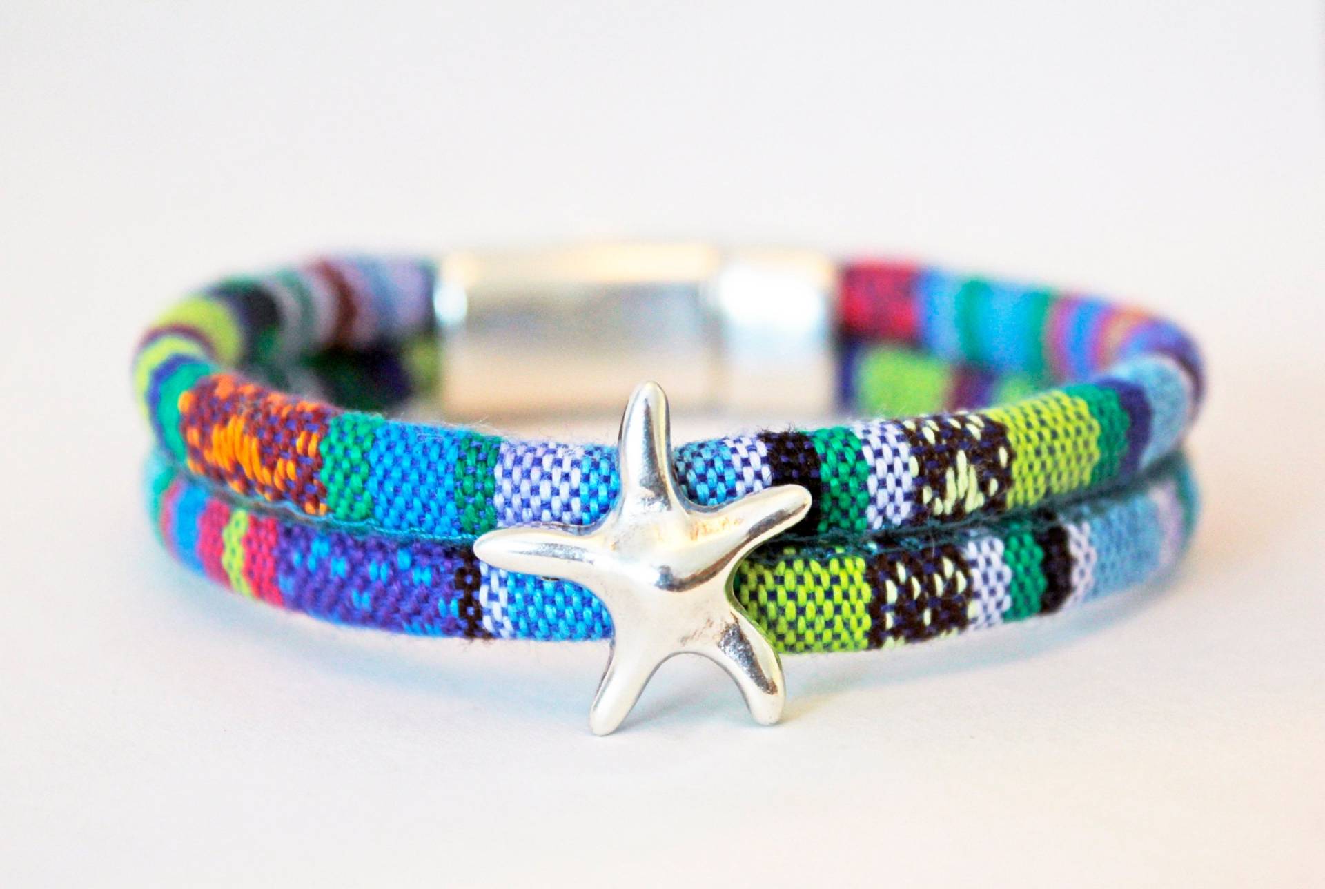 Seestern Armband Gewebtes Baumwollarmband | Vegan Unisex Schmuck Boho von SeaRanchJewelry