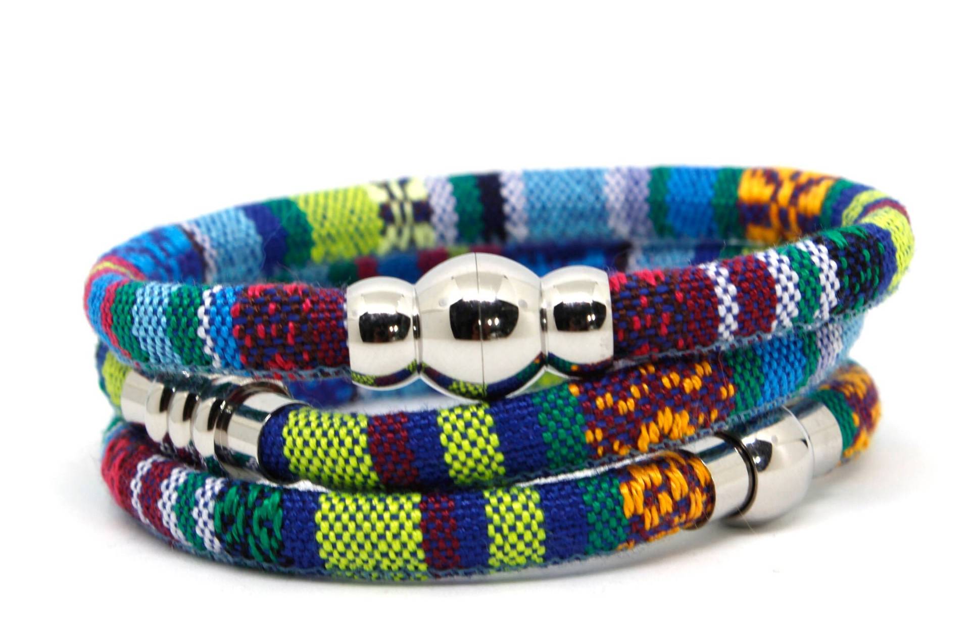 Türkisfarbenes Gewebtes Baumwollarmband Oder Fußkettchen | Vegan Schmuck von SeaRanchJewelry