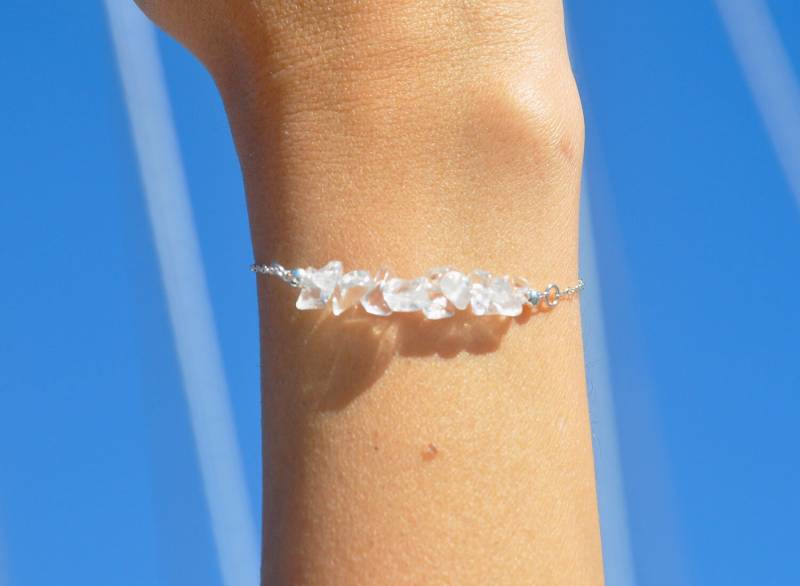 Perlen Armband Aus Bergkristall in Sterling Silber Gold Und Rose Von Seasidemotifs | Personalisieren Sie Ihr Als Perfektes Geschenk Für Sie von SeaSideMotifs