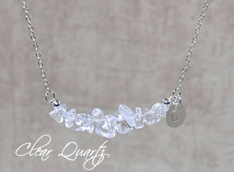 Perlen Klarquarz Halskette in Sterling Silber Gold Und Rose Von Seasidemotifs | Personalisieren Sie Ihre Als Perfektes Geschenk Für von SeaSideMotifs