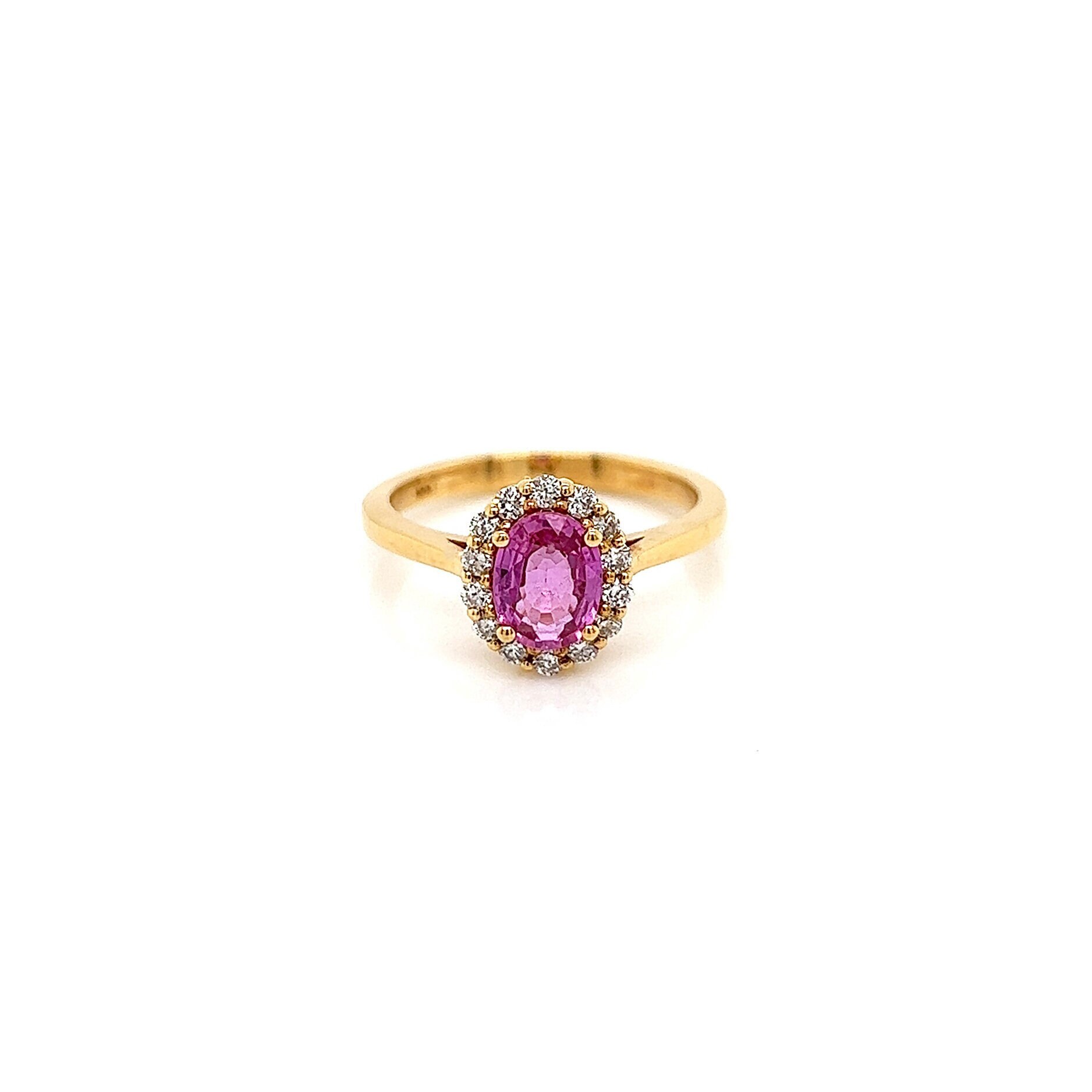 1.05Karat Rosa Saphir Diamant Damenring von SeaWaveDiamonds