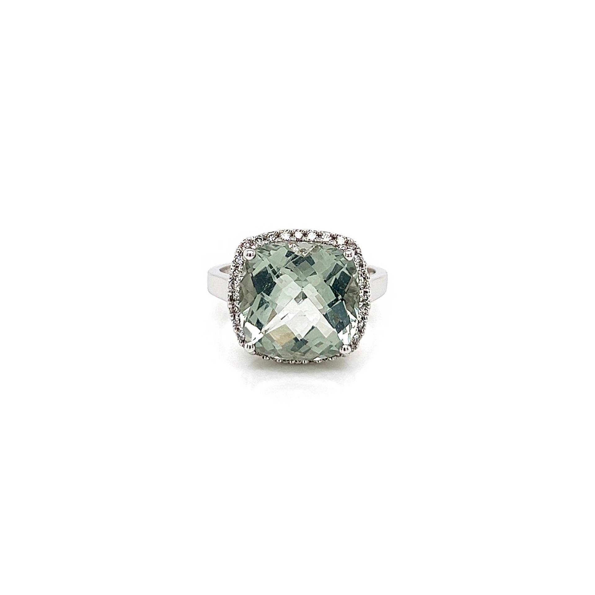 5.80Carat Diamant Und Peridot Damen Ring von SeaWaveDiamonds