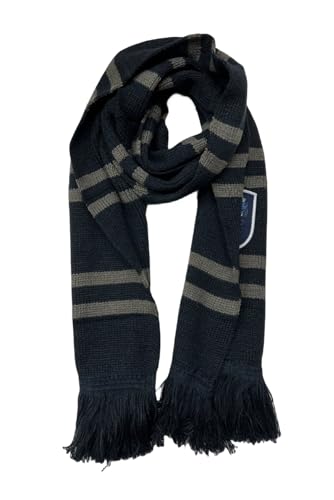 Seaehey Schal Scarf Blau Ultra Soft Striped Schal Zauberei Scarf Knitted Wizard Accessory Halloween Carnival Christmas Gifts von Seaehey