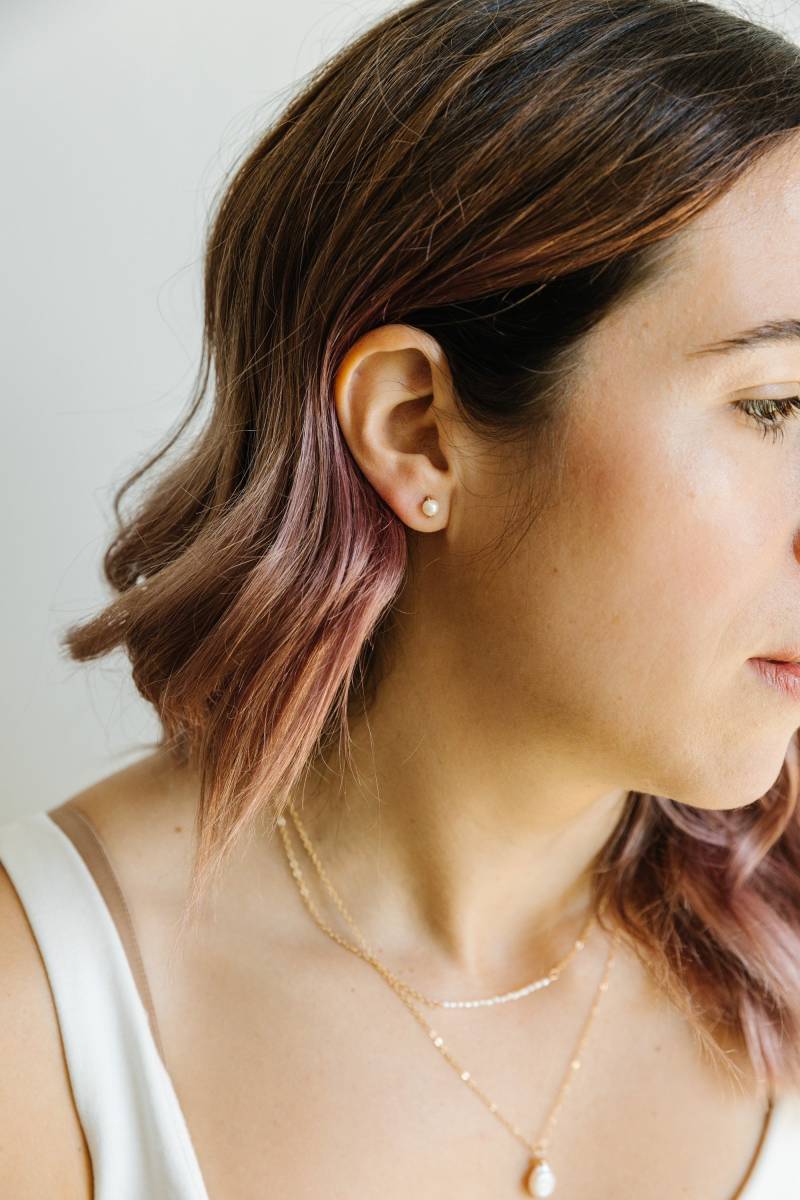 Echte Perle Ohrstecker in 14K Gold Fill Oder Sterling Silber/Nicht-Trübung - Hochzeit Ohrringe Für Frauen Tween von Seaflowerjewelry