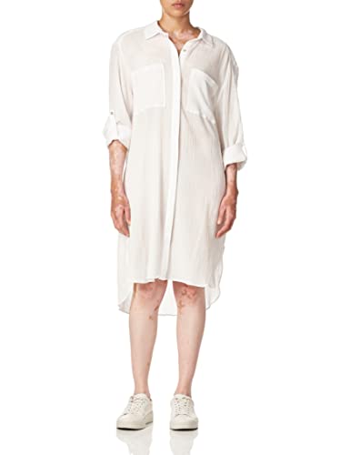 SEAFOLLY Damen Crinkle Twill Shirt Cover Up Bademodeüberzug, Beach Basics Weiß, Klein von Seafolly