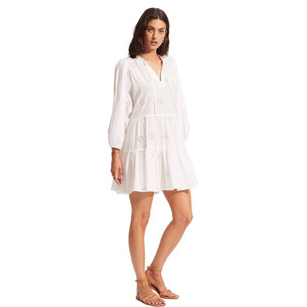 SEAFOLLY Damen Kleid Embroidery Tiered Dress von Seafolly