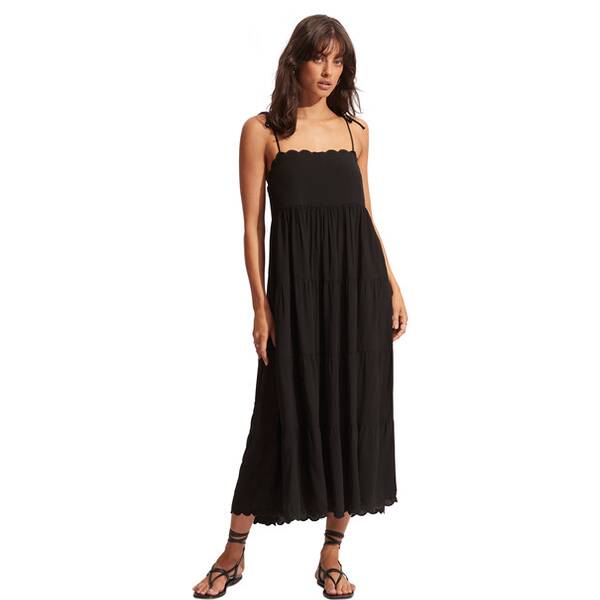 SEAFOLLY Damen Kleid Gia Scallop Midi von Seafolly