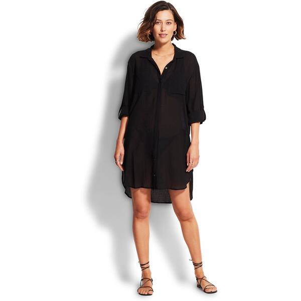 SEAFOLLY Damen Strandkleid /-Hemd "Crinkle Twill Beach Shirt" von Seafolly