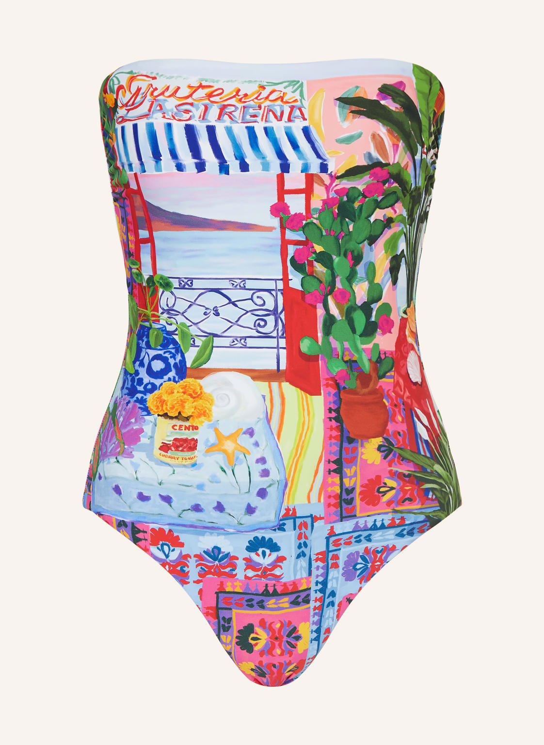 Seafolly Bandeau-Badeanzug La Boca blau von Seafolly