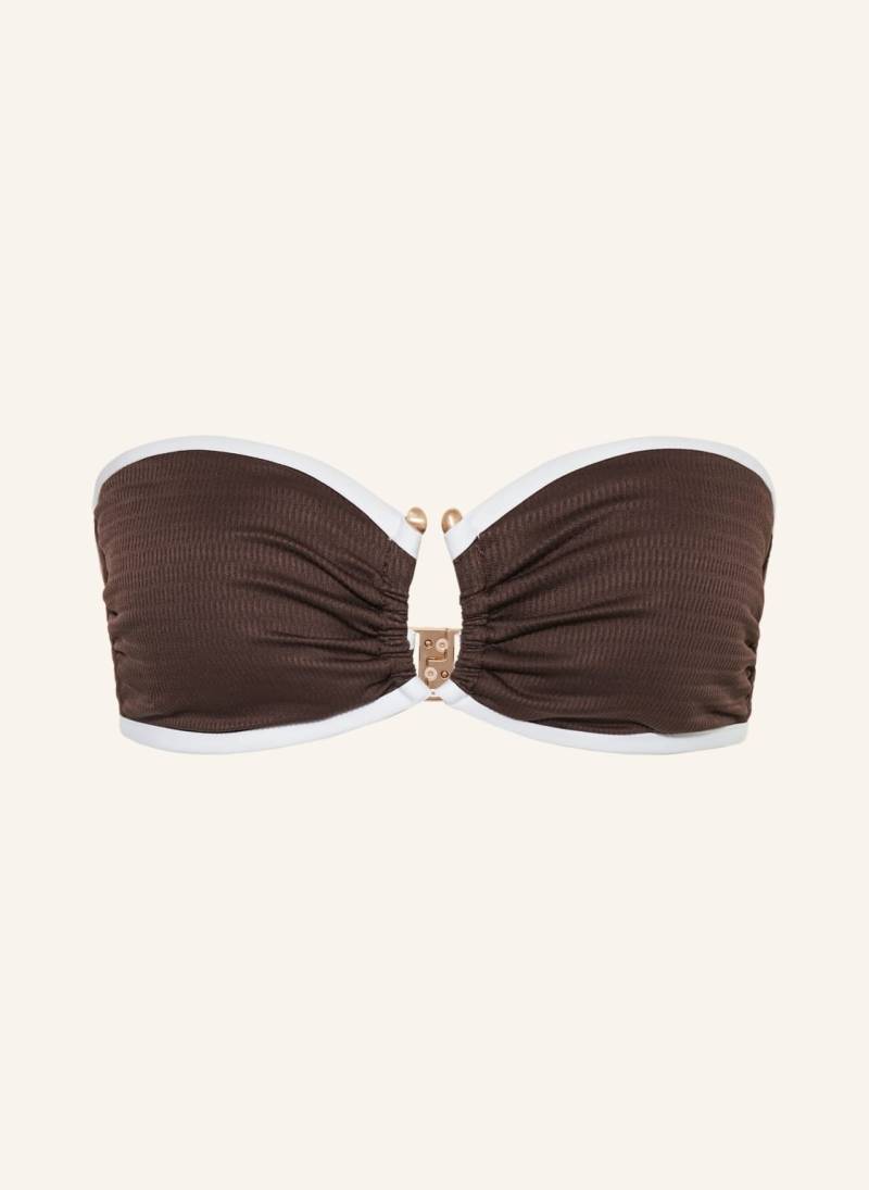 Seafolly Bandeau-Bikini-Top Beach Bound braun von Seafolly