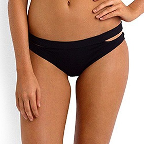 Seafolly Damen Active Split Band Hipster Bikinihose, Schwarz Black), 36 (Herstellergröße:10) von Seafolly