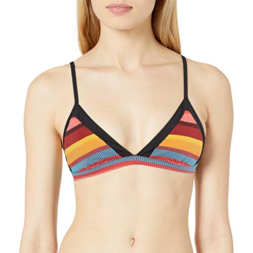 Seafolly Damen Baja Stripe Fixed Tri Bra Bikinioberteil, Mehrfarbig (Saffron Saffron), 40 (Herstellergröße: 14) von Seafolly