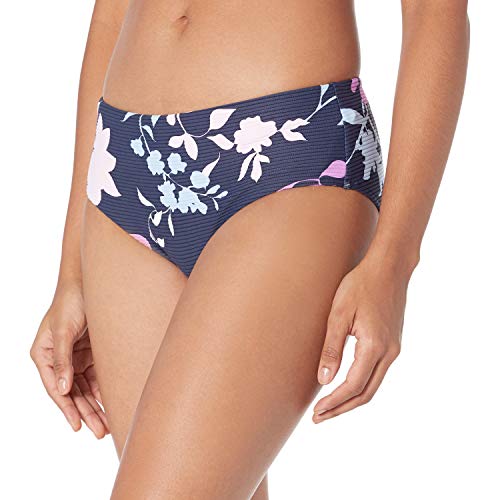 Seafolly Damen Banded Wide Side Retro Bikini Bottom Swimsuit Bikinihose, Florence Indigo, 38 von Seafolly