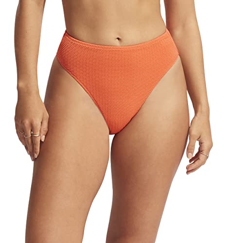 Seafolly Damen Bikinihose Taille, freche Abdeckung, hoher Beinausschnitt Bikini-Unterteile, Sea Dive Mandarine, 38 von Seafolly