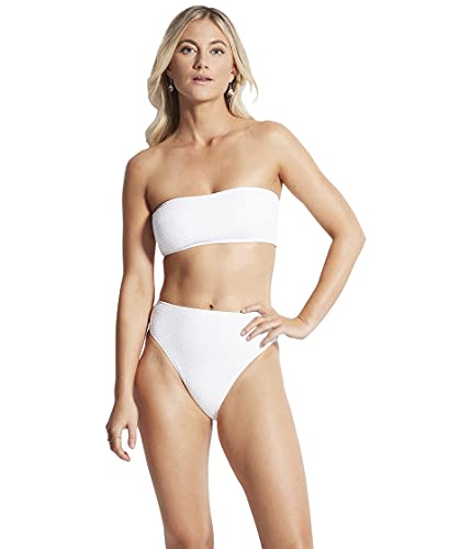 Seafolly Damen High Rise Badehose, White, 36 von Seafolly