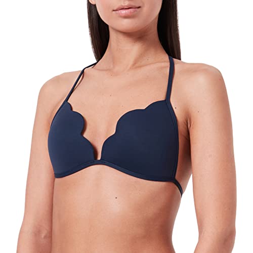 Seafolly Damen Petal Edge Fixed Tri Bikinioberteil Blau Indigo), 32 (Herstellergröße: 6) von Seafolly