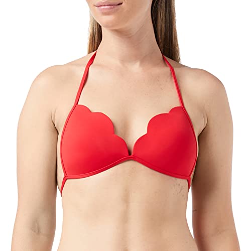 Seafolly Damen Petal Edge Fixed Tri Bikinioberteil Rot Chilli), 36 (Herstellergröße: 10) von Seafolly