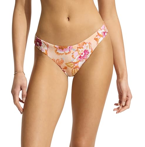 Seafolly Damen Reversible Hipster Bottom Swimsuit Bikini-Unterteile, Frühlingsfest-Nektar, 36 von Seafolly