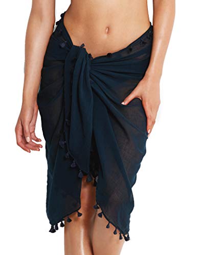 Seafolly Damen Schal Cotton Gauze Sarong, Blau (Indigo), One Size (Herstellergröße:O/S) von Seafolly