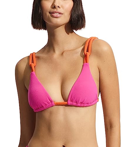 Seafolly Damen Slide Triangle Bikinioberteil, Coco Beach Fuchsia Rose, 42 von Seafolly