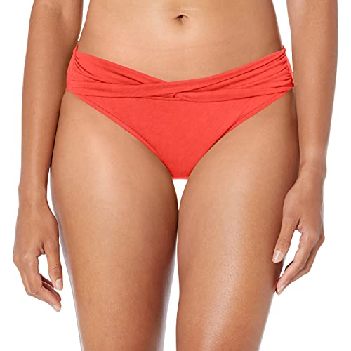 Seafolly Damen Twist Band Hipster Bikinihose, Rot Chilli), 38 (Herstellergröße: 12) von Seafolly