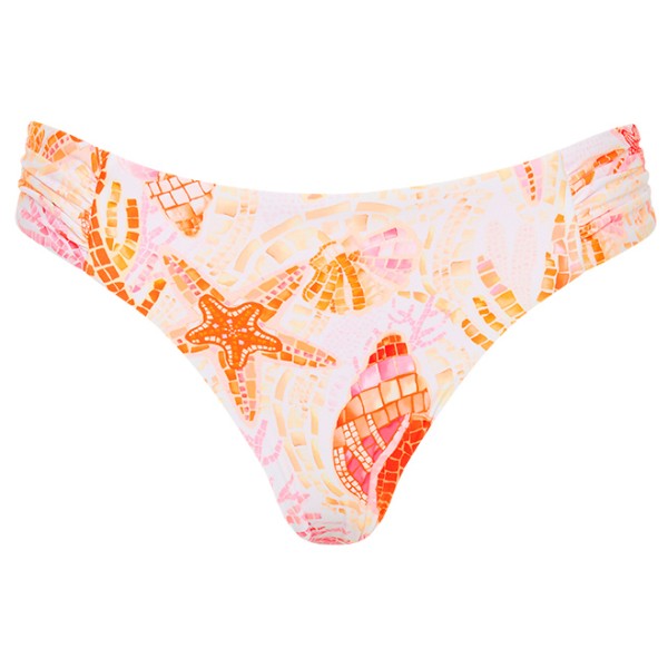 Seafolly - Seafolly Collective High Leg Ruched Side Pant - Bikini-Bottom Gr 34 bunt von Seafolly