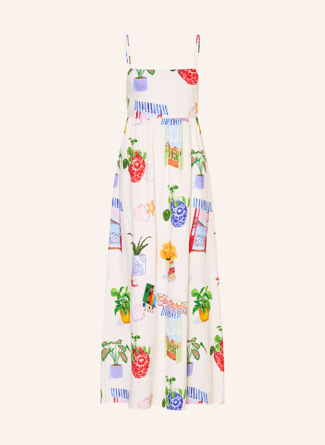 Seafolly Strandkleid La Boca Mit Leinen weiss von Seafolly