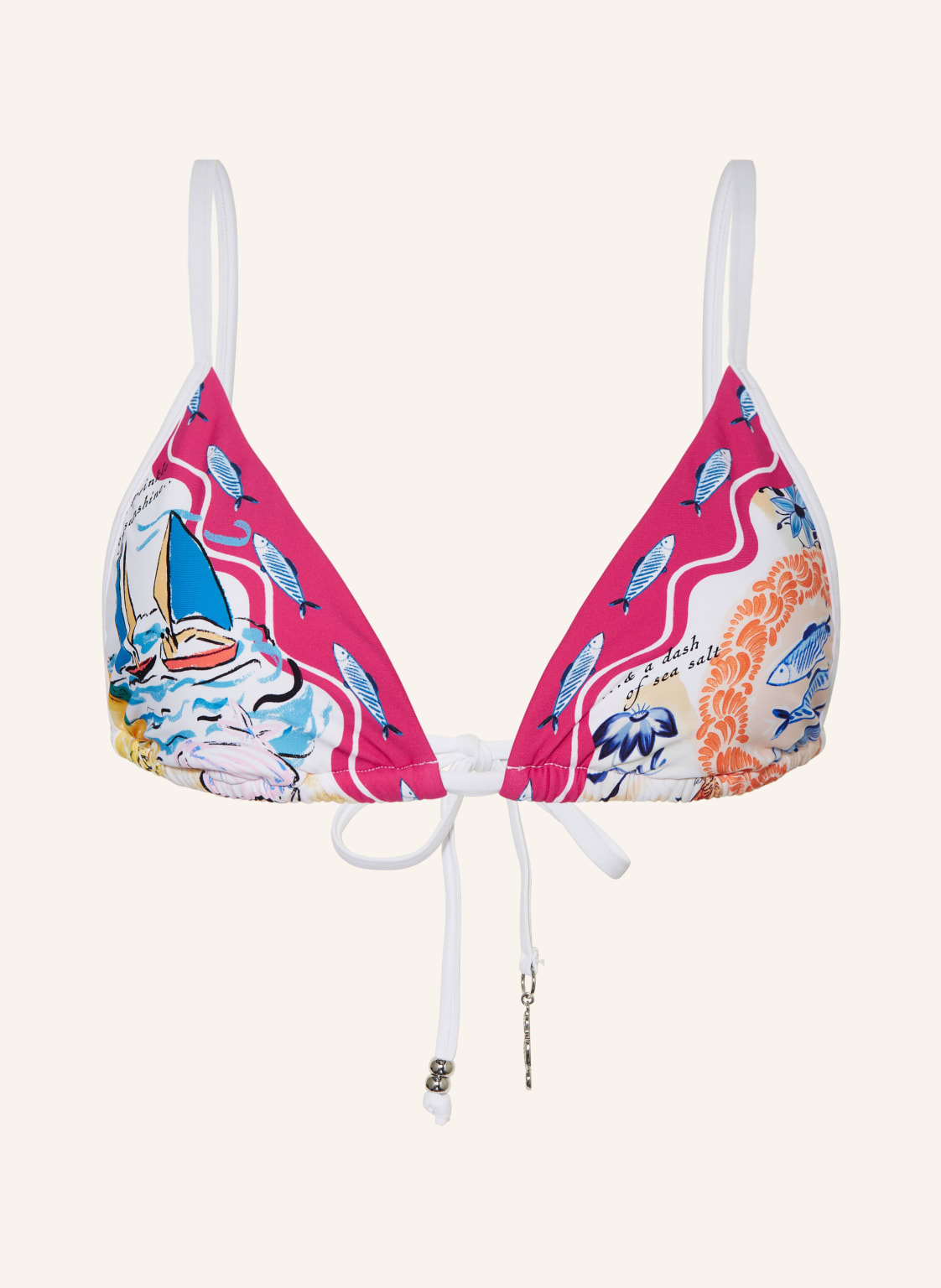 Seafolly Triangel-Bikini-Top Wish You Were Here pink von Seafolly