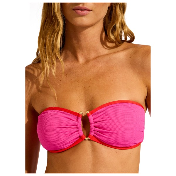 Seafolly - Women's Beach Bound Ring Front Bandeau - Bikini-Top Gr 40 orange von Seafolly