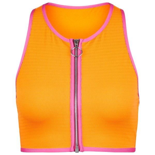 Seafolly - Women's Beach Bound Zip Front Tank Top - Bikini-Top Gr 34 orange von Seafolly