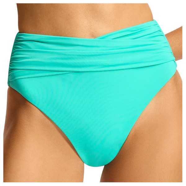 Seafolly - Women's Collective High Waist Wrap Front Pant - Bikini-Bottom Gr 32 türkis von Seafolly