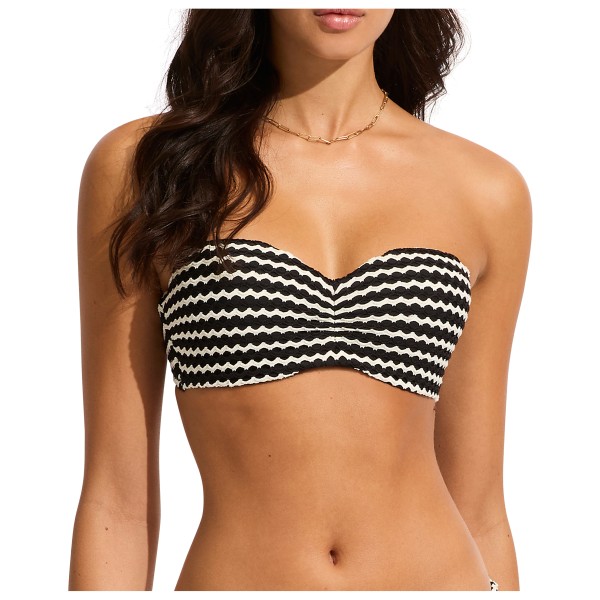 Seafolly - Women's Mesh Effect Bustier Bandeau - Bikini-Top Gr 34 orange von Seafolly