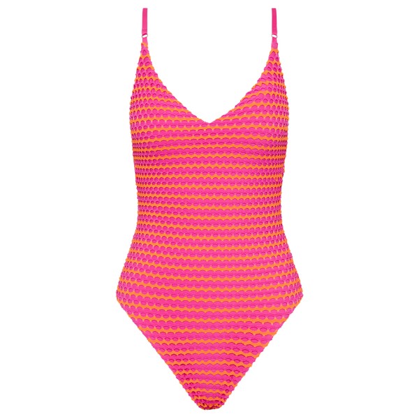 Seafolly - Women's Mesh Effect V Neck One Piece - Badeanzug Gr 32 rosa von Seafolly