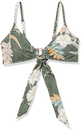 Seafolly Women's Ring Front Bralette Bikini Top Swimsuit, Balinese Retreat OliveLeaf, 4 US von Seafolly