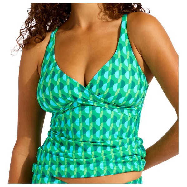 Seafolly - Women's Sorrento Multifit Wrap Front Tankini - Tankini Gr 34 bunt von Seafolly